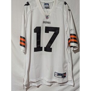 Reebok NFL Authentic Cleveland Browns Braylon Edwards #17 Jersey White XL